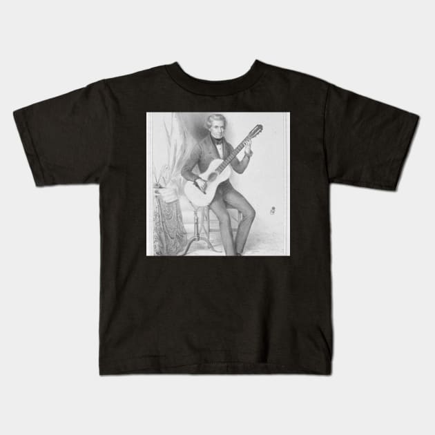 Dionisio Aguado Kids T-Shirt by Rosettemusicandguitar